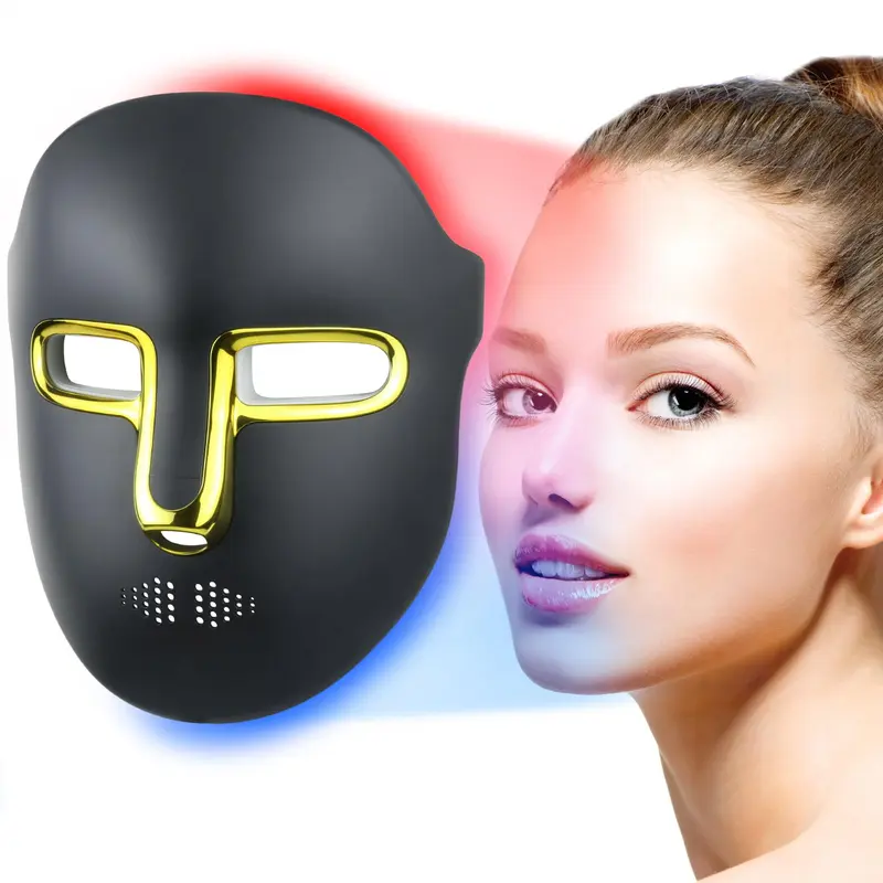 Kelyoo Masque de thérapie lumineuse pour le visage – lumière rouge, bleue et infrarouge, anti-âge et soin des imperfections