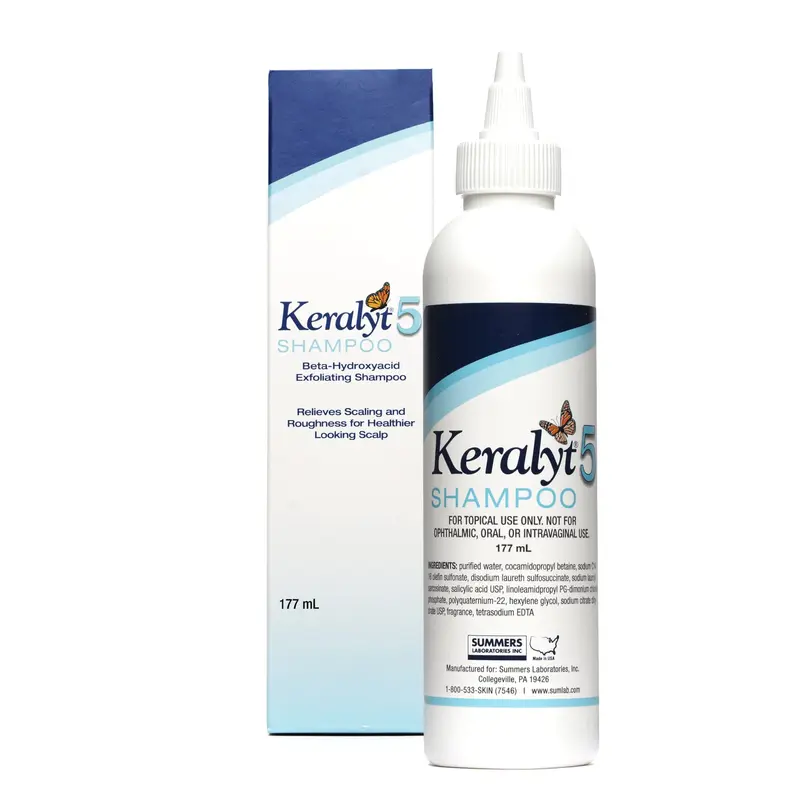 Keralyt 5 Shampoing Anti-Pelliculaire – Max 5% Acide Salicylique, Exfoliation du cuir chevelu, 177 ml
