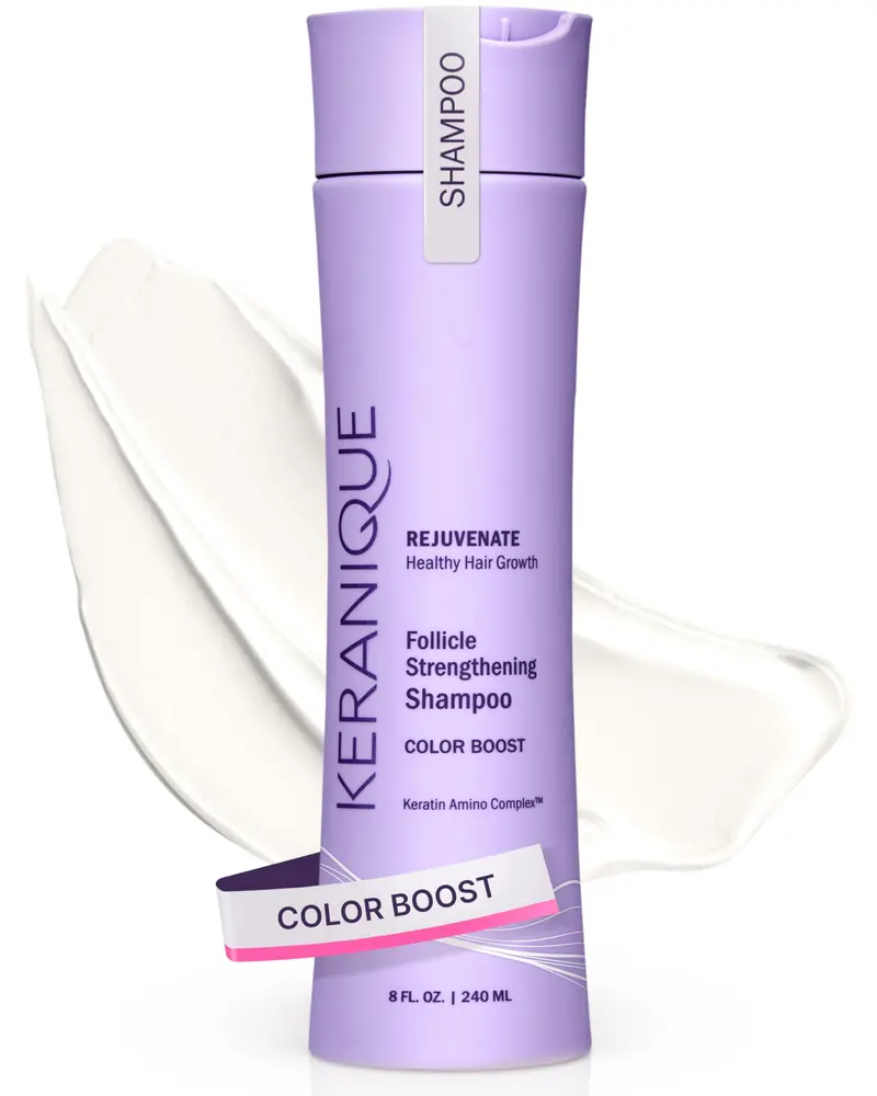 Keranique Color Boost Shampoing – Keratin Amino Complex, Revitalisant pour Cheveux Traités, 8 oz – Sans Sulfates, Sans Parabènes, Sans Colorant