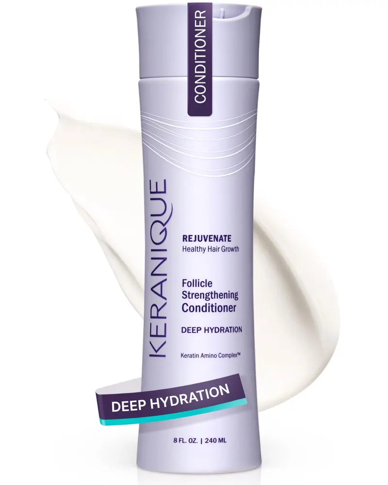Keranique – Conditionneur à la Kératine, Hydratation Profonde pour Cheveux Fins et Volume (8 onces / 237 ml)