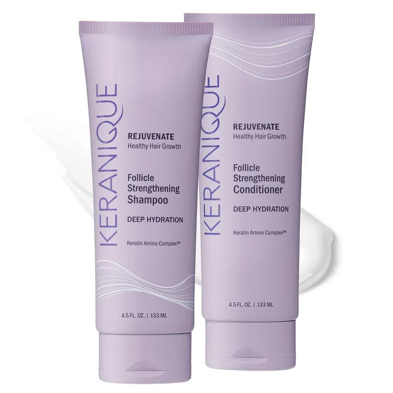 Keranique Shampooing Hydratant et Après-Shampoing Hydratant – Hydratation Profonde avec Kératine, Sans Sulfates