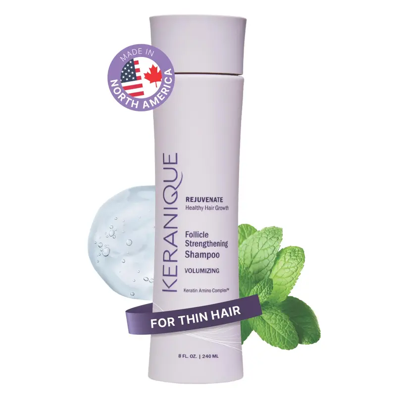 Keranique Shampooing Stimulateur du Cuir Chevelu à la Kératine – Volumisant, Sans Sulfates, 8 oz