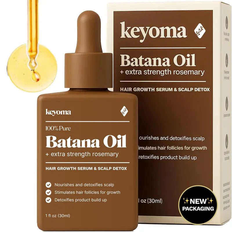 Keyoma huile de Batana infusée au romarin – Cheveux plus forts et épais, 30 mL, biologique