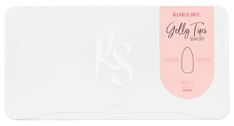 Kiara Sky Gelly Tips – Extensions Gel Soak-Off Almond Medium, 500 pièces, 10 tailles