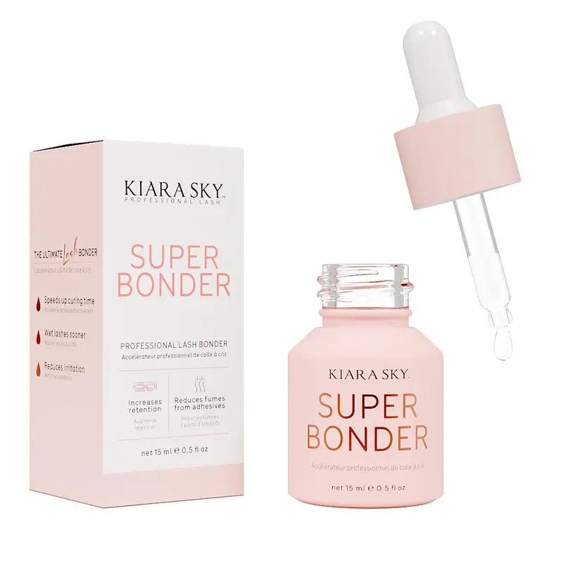 KIARA SKY LASH Super Bonder pour Extensions de Cils – Accélérateur avec Pipette Doseuse, 15 ml – Usage Professionnel uniquement, Ne pas utiliser comme colle