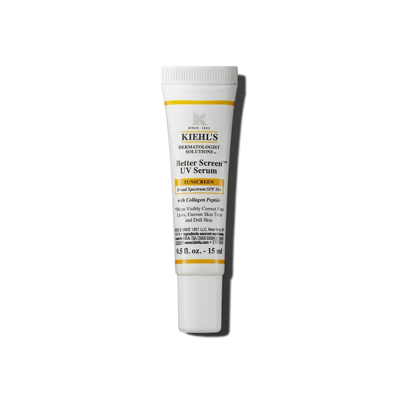 Kiehl's Better Screen UV Serum SPF 50+ – Écran solaire visage invisible avec peptide de collagène