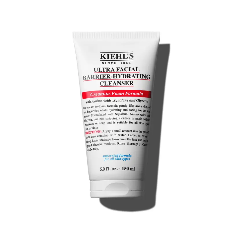 Kiehl's Nettoyant Hydratant Barrière Ultra Facial – Crème en mousse sans savon, pour tous types de peau