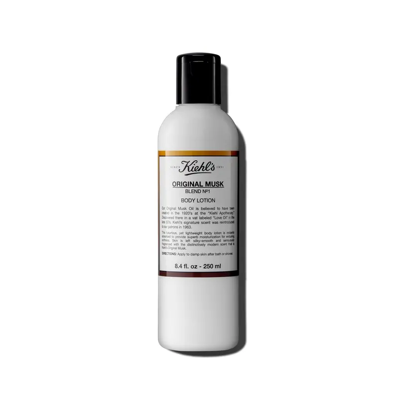 Kiehl's Original Musk Lotion – Lait Corporel Léger, Senteur Unisexe, Absorption Rapide | 8,4 oz