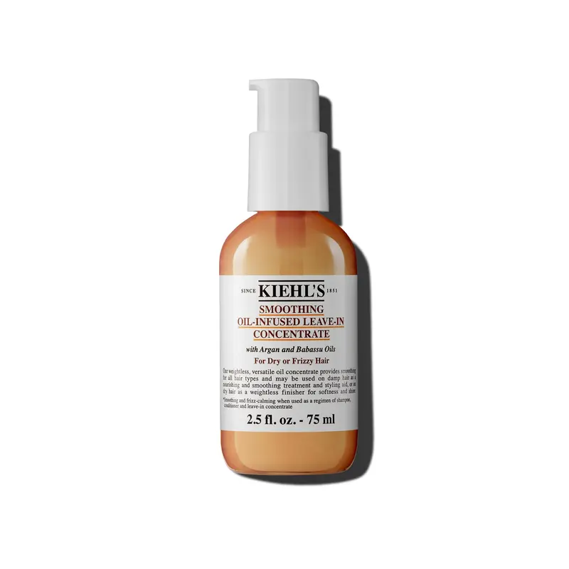 Kiehl's Soin Lissant Sans Rinçage à l’Huile – Huile Nourrissante pour Cheveux Secs ou Frisés, Argan & Babassu – 75 ml (2,5 fl oz)