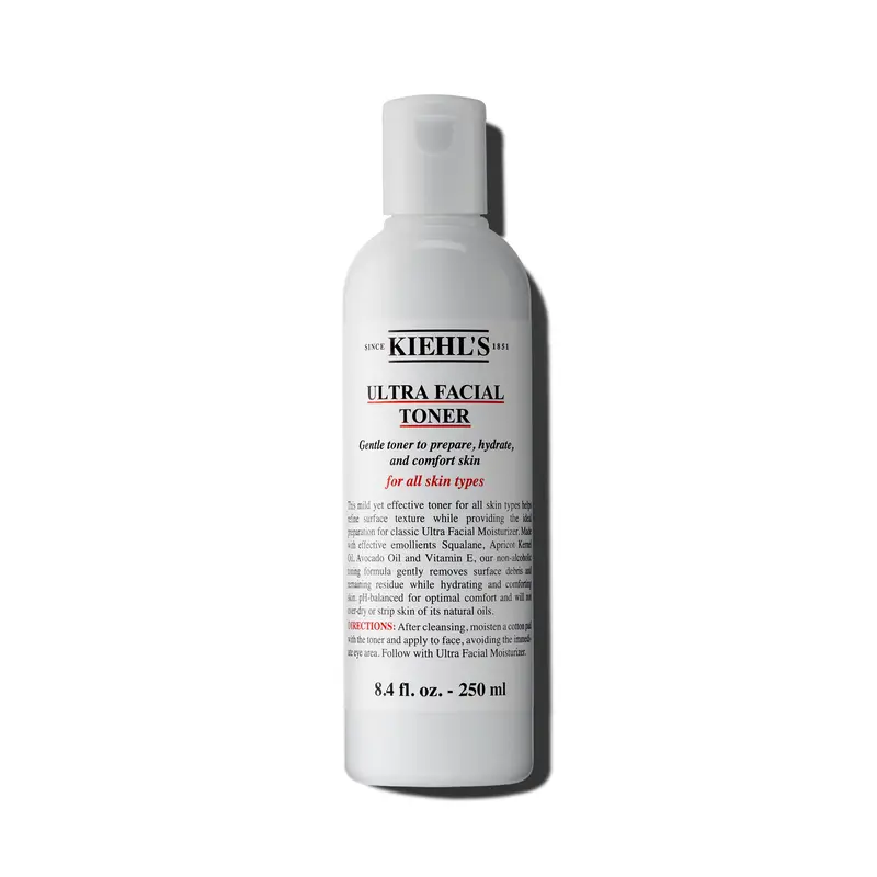 Kiehl's Ultra Facial Toner au Squalane – Tonique visage sans alcool, hydratant et affinant la texture – Avocat & Vitamine E – 250 ml