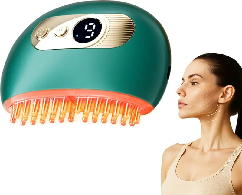 Kinbana – Brosse Visage Lymphatique Contour Vert | Drainage, Définition de la Mâchoire et Raffermissement