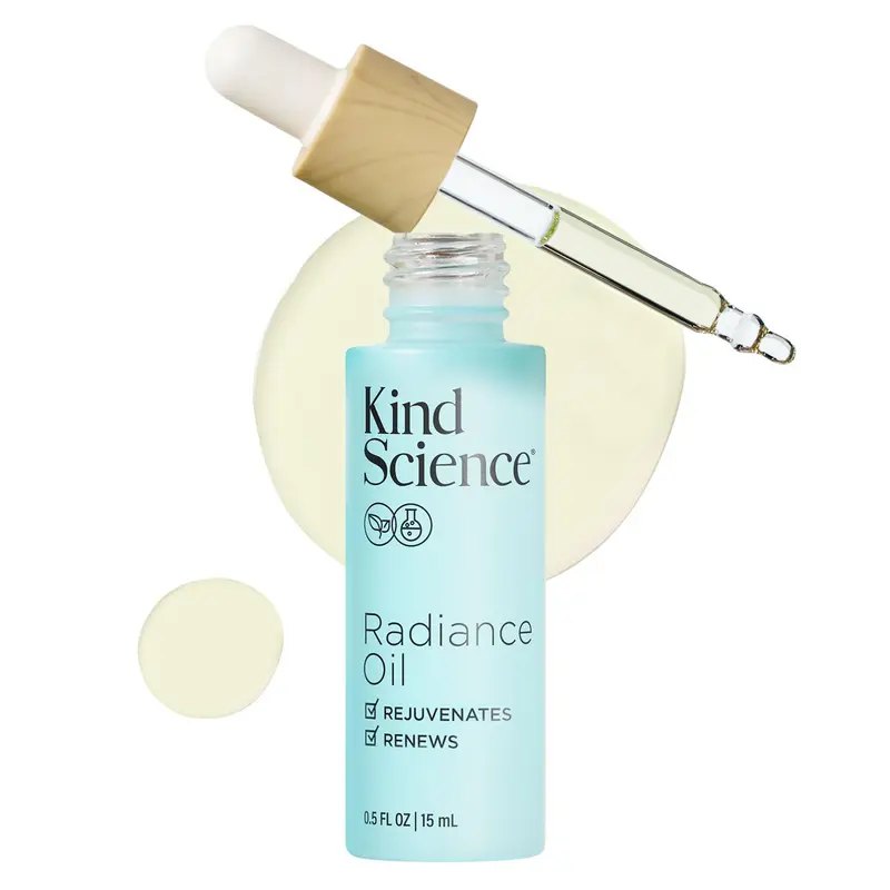 Kind Science Radiance Oil – Huile visage hydratante au Bakuchiol, vitamines A, C et E, jojoba et moringa | végane, sans parabènes, sans cruauté animale