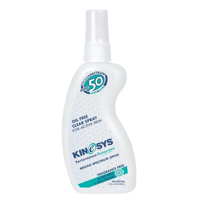 KINeSYS Spray Solaire Sans Parfum SPF50 — Protection UVA/UVB, Peaux Sensibles, 120 ml