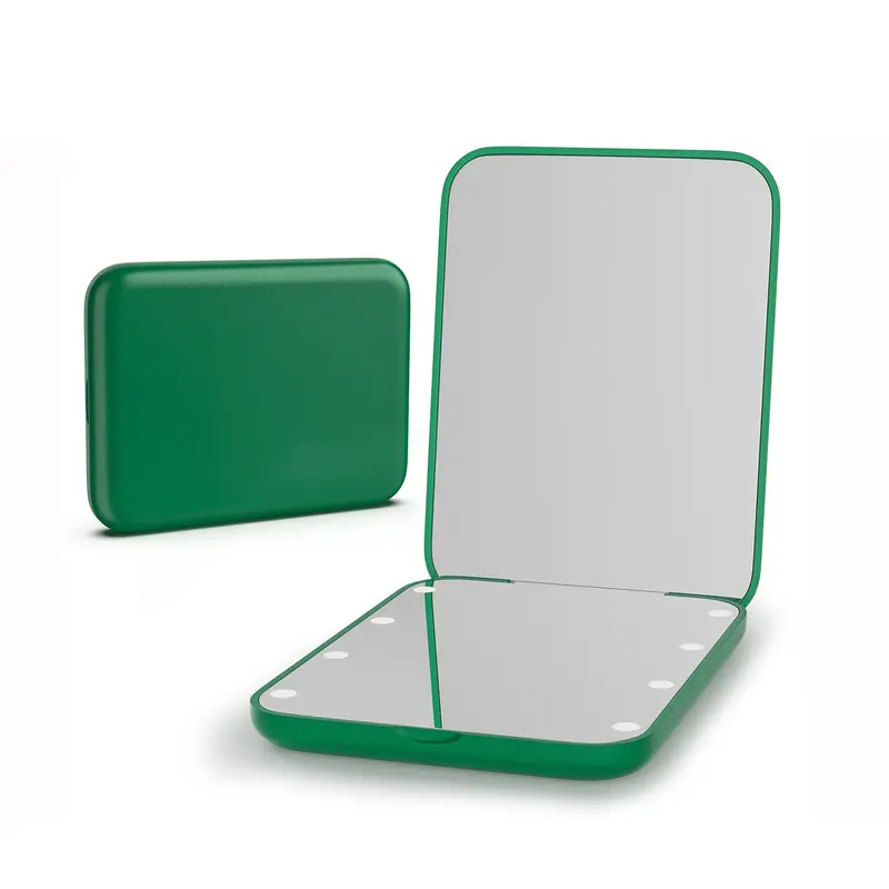 Kintion Miroir de Poche 1X/3X – Miroir compact lumineux à deux faces, vert