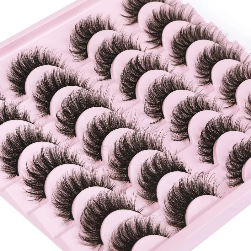 Kiromiro Cils Faux Mink Naturel 12mm – 5D, Regard Ouvert