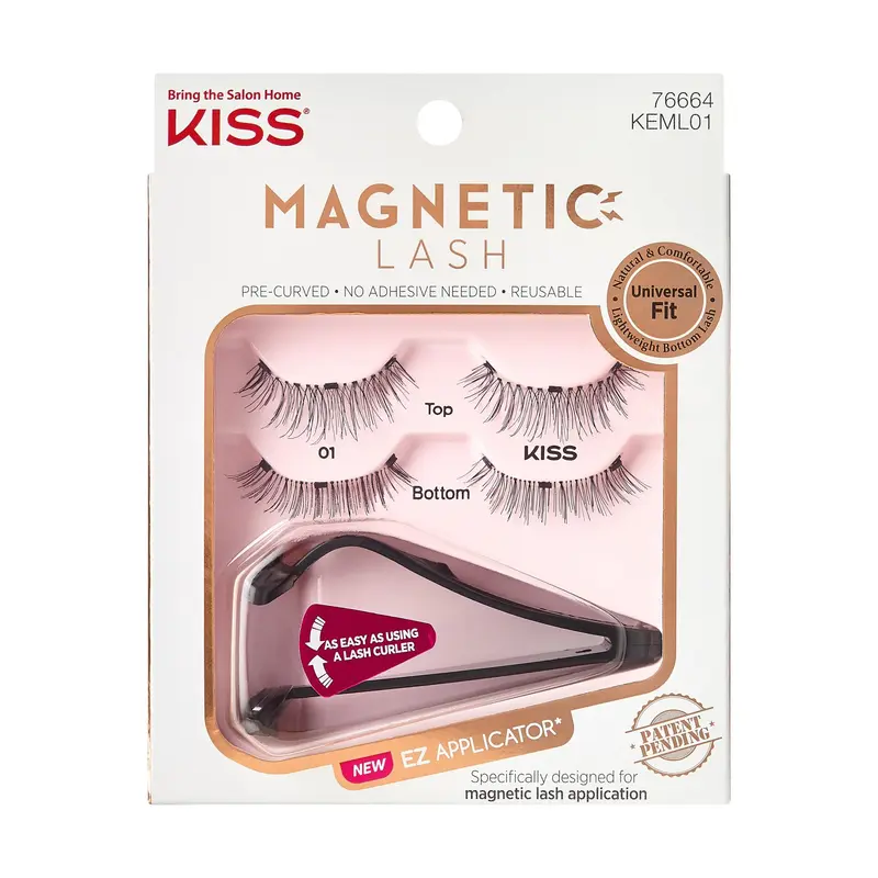 KISS Cils Magnétiques 01 – Sans Colle, Léger et Réutilisable avec Applicateur