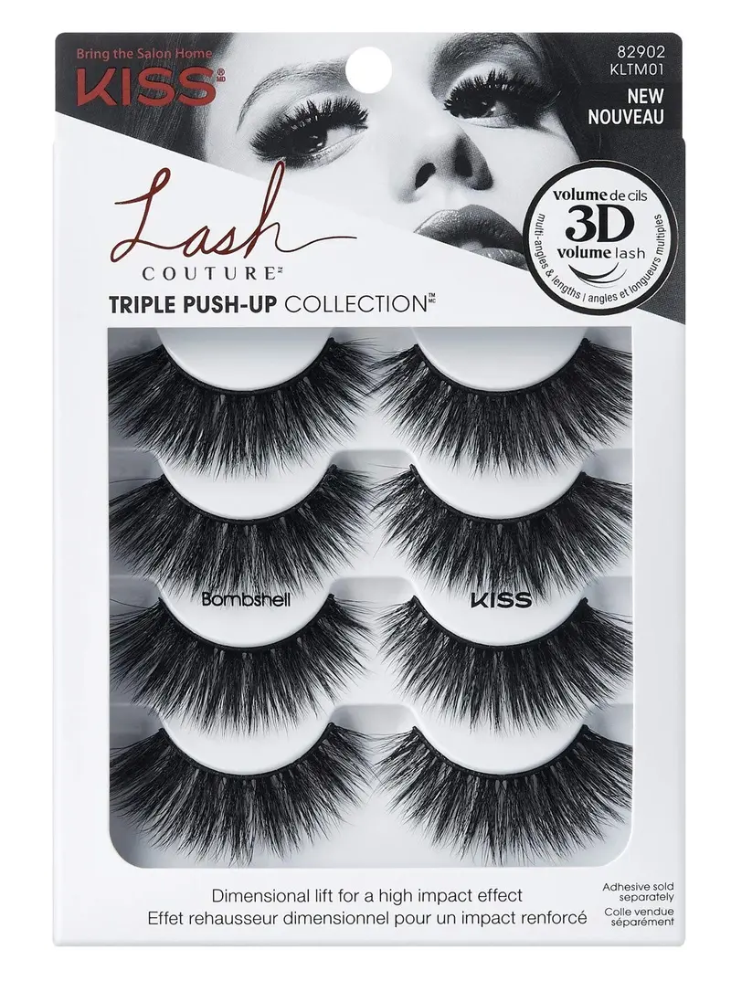 KISS Couture des Cils Triple Push-Up Bombshell – Pack de 2