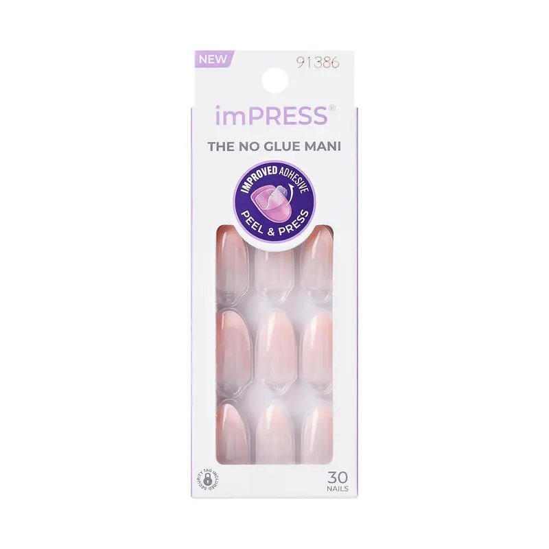KISS imPRESS No Glue Mani – 30 Ongles Pressés faciles à poser, sans colle