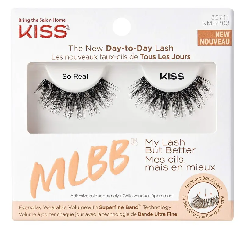 KISS Lot de 6 cils Kiss My Lash – Bande ultra-fine, volume quotidien