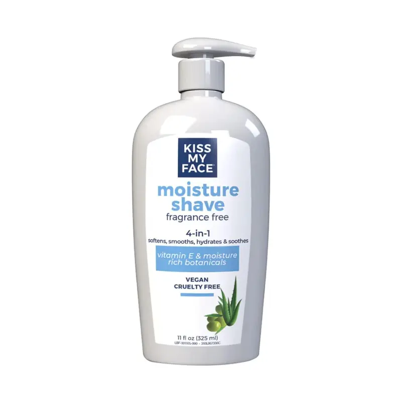 Kiss My Face Rasage Hydratant 11 oz Sans Parfum, Pompe 4-en-1 – Pack de 3