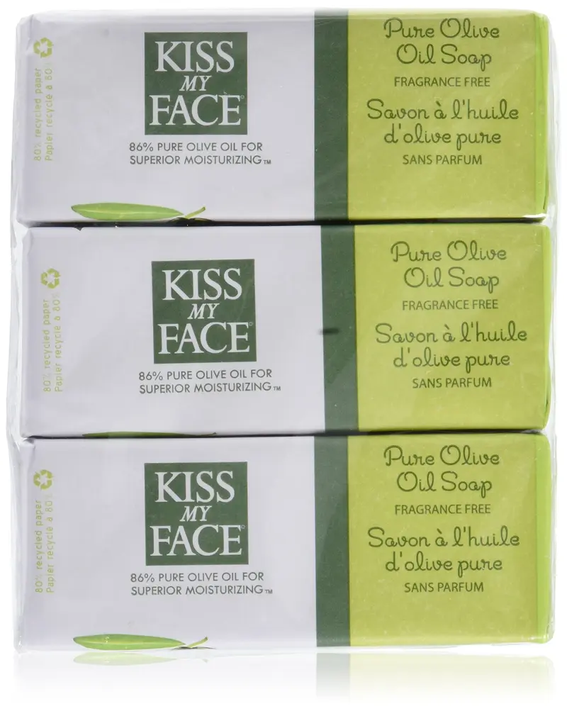 Kiss My Face Savon en barre à l'huile d'olive – 235 ml, lot de 6