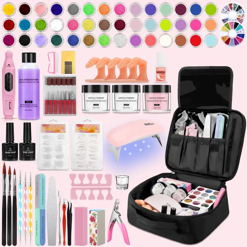 Kit Acrylique 42 Couleurs avec Perceuse et Lampe UV – Lionvision