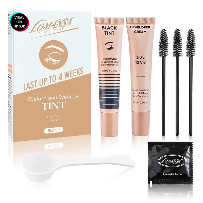 Kit Coloration Cils Lomansa – Noir Instantané, 8 ml, Facile et Naturel
