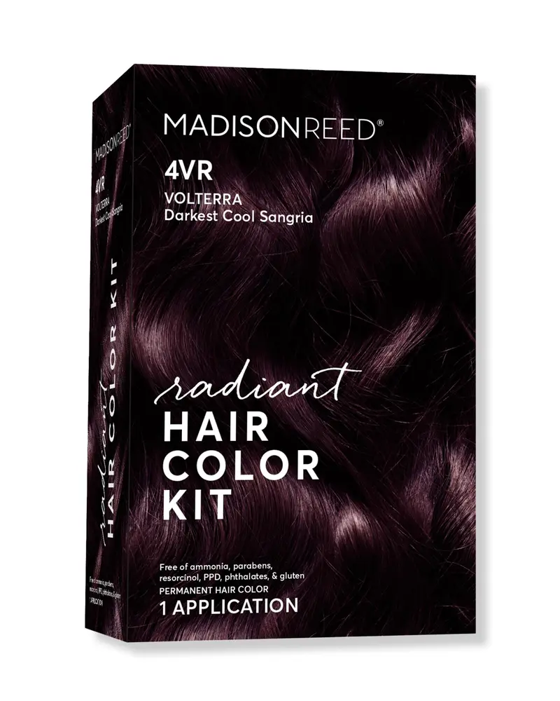 Kit Coloration Radiant Madison Reed 4VR Sangria Foncé – Couverture Gris 100% | Sans Ammoniaque