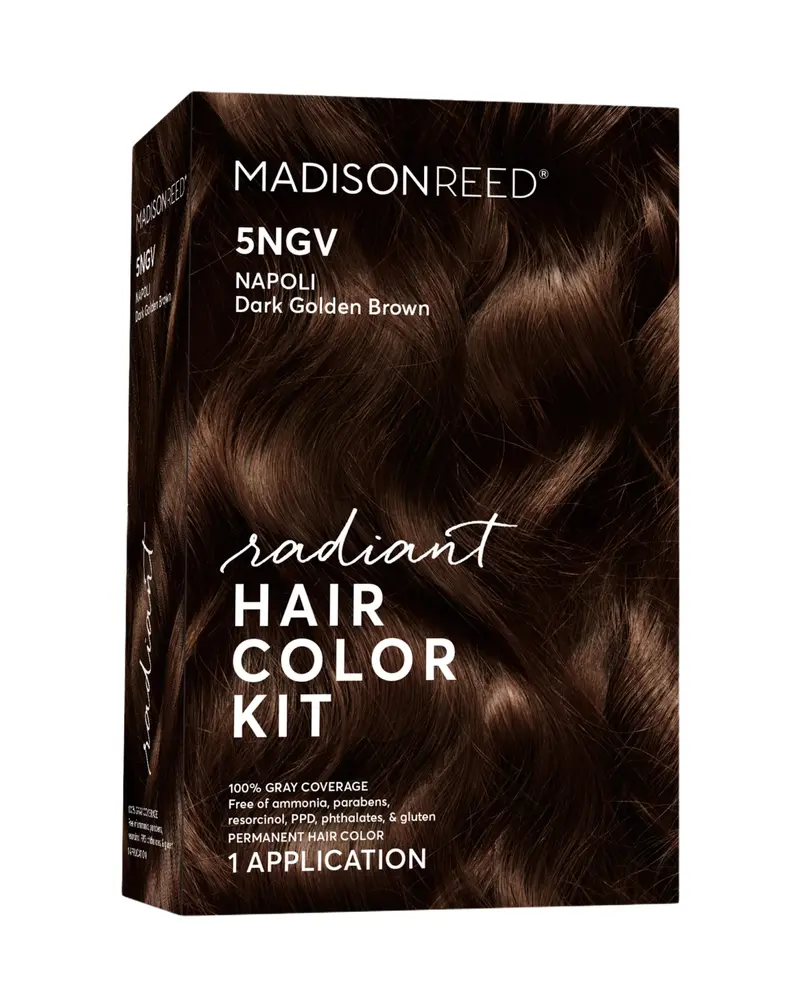 Kit Coloration Radiant Madison Reed – Napoli Brown Brun Doré Foncé (5NGV) – Coloration Permanente Sans Ammoniaque ni PPD