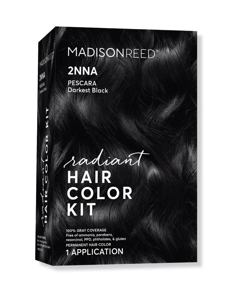 Kit Coloration Radiant Madison Reed – Pescara Black 2NNA, Gris Multidimensionnel Permanent Sans Ammoniaque Ni PPD | 1 Pack