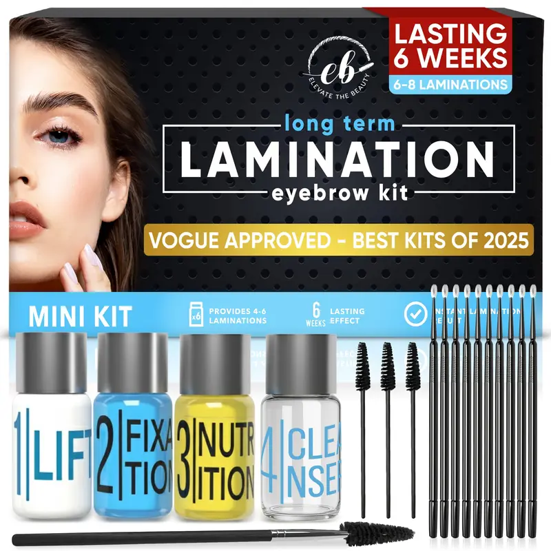 Kit de Lamination des Sourcils Elevate The Beauty – Lissage à Domicile jusqu’à 6 Semaines