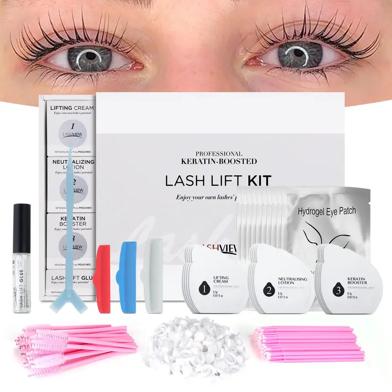 Kit Lash Lift LASHVIEW – Perm Cils Professionnel, Boucle Durable, 10 Utilisations