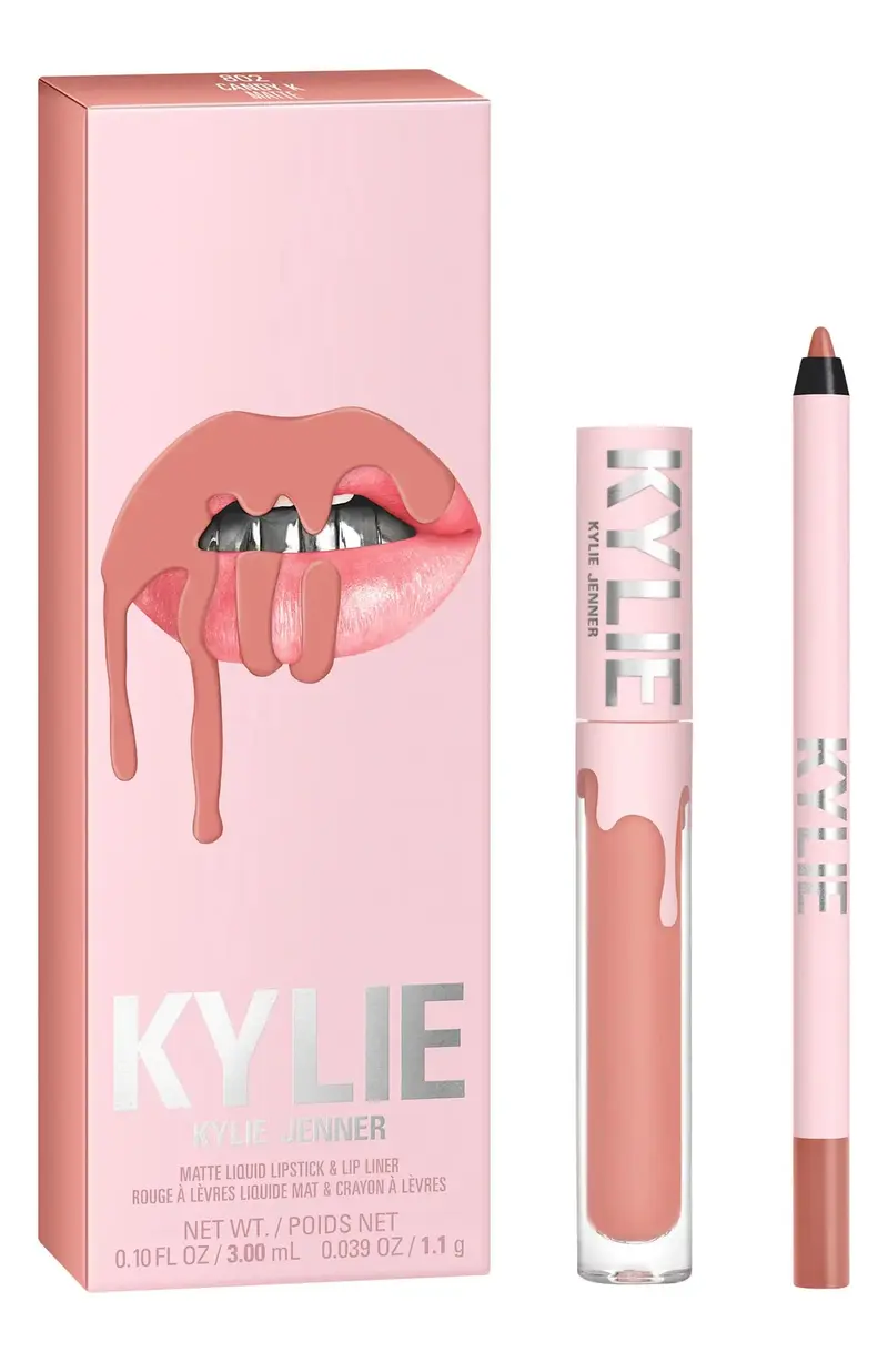 Kit Lèvres Candy K par Kylie Cosmetics – Rouge à lèvres liquide mat et crayon, teinte Candy K