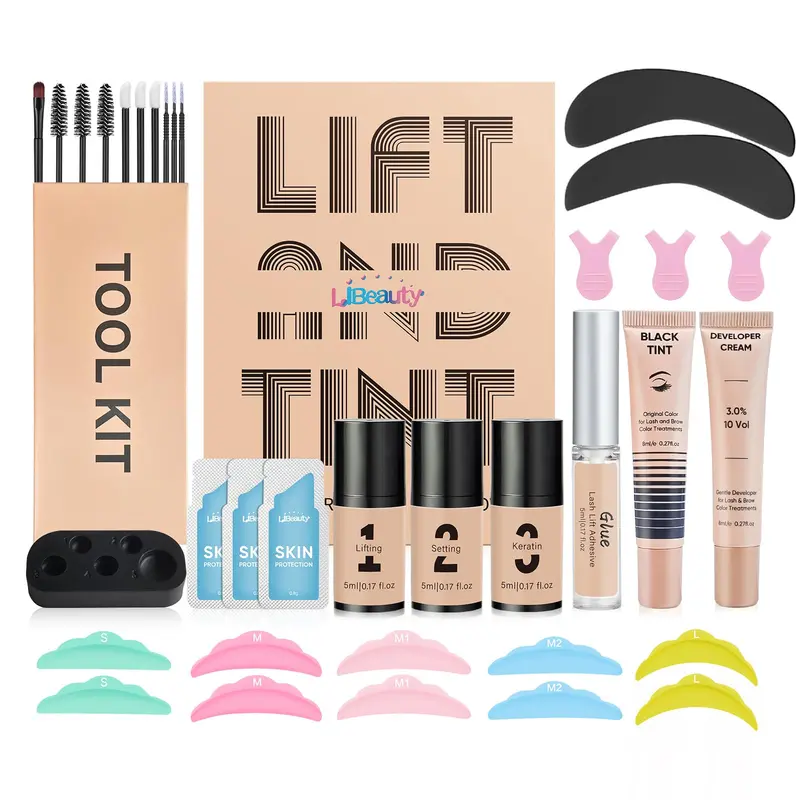 Kit Libeauty pour lissage des cils et lamination des sourcils – noir, débutant
