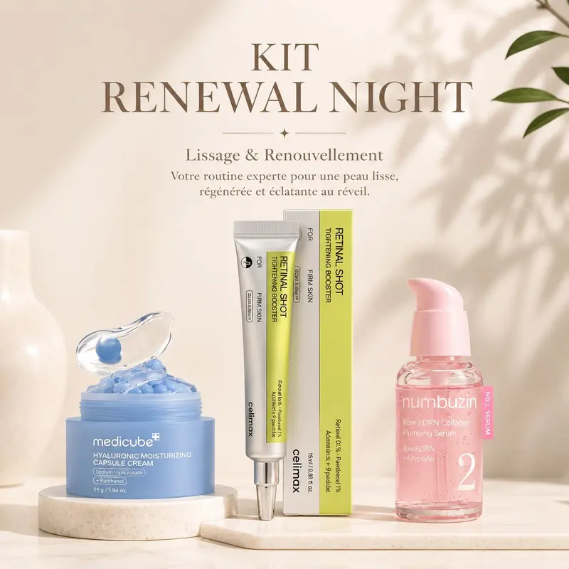 Kit Lissage & Renouvellement – Routine Nuit Peau Neuve