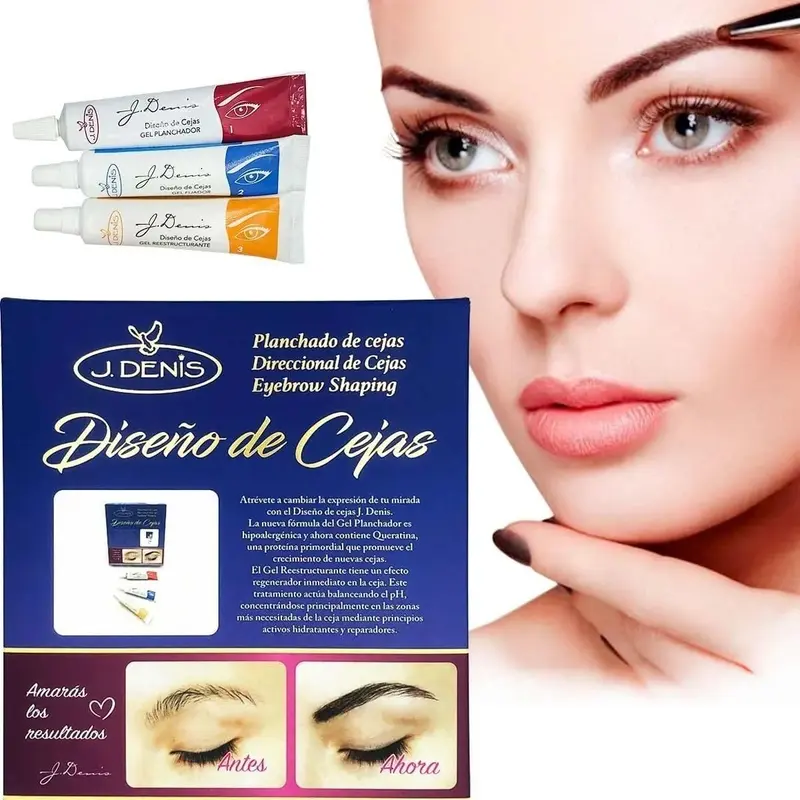 Kit Professionnel J Denis – Laminage et Mise en Forme des Sourcils à Domicile