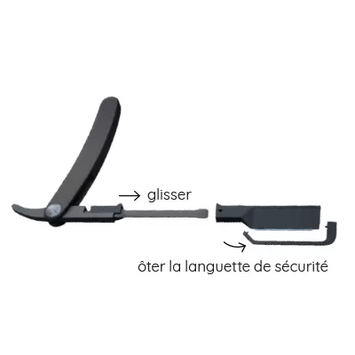 Kit Rasoir CLICK & CLEAN + 80 LAMES - CERUNIK