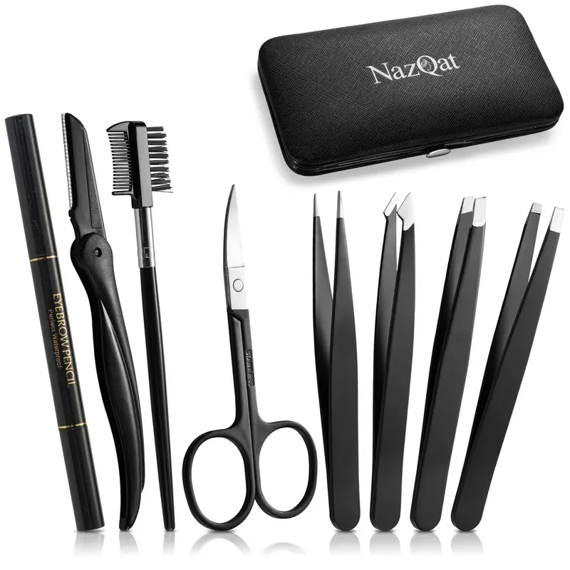 Kit Sourcils 8-en-1 Eyebrow Kit Studio – Accessoires premium pour épilation et définition