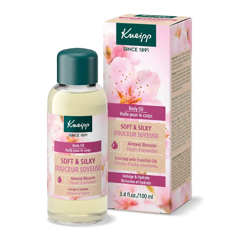 Kneipp Huile pour le corps – Douceur d’amande fleur, hydratation rapide, 100 ml