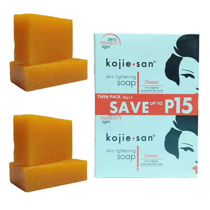 Kojie San Savon Original – 4 barres de 65 g avec acide kojique, parfum orange