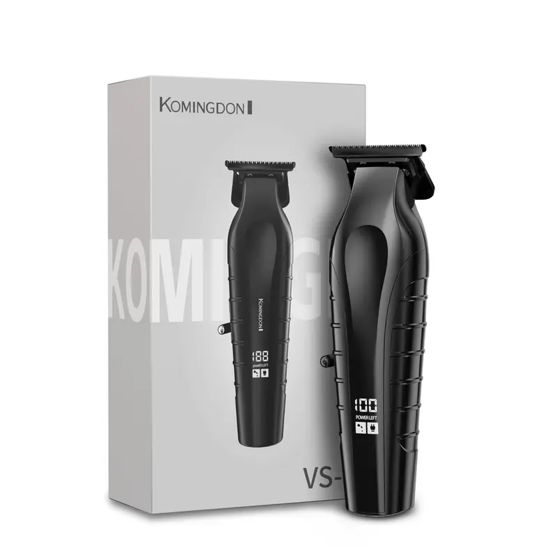 KOMINGDON Tondeuse Barbe Pro — Lame T zéro-jeu, LCD, Charge USB, Autonomie 180 min