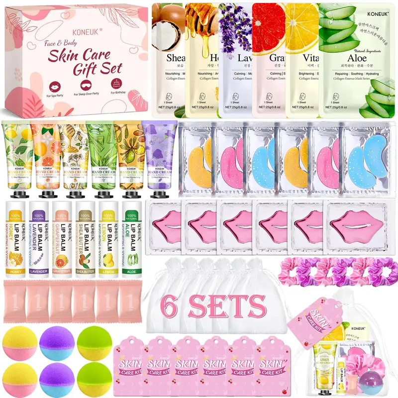KONEUK – Kit Spa Fêtes 60 pièces pour Filles et Femmes