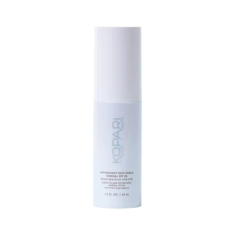 Kopari Antioxidant Face Shield SPF 30 – Texture légère, fini hydratant, sans film blanc | 1,5 oz