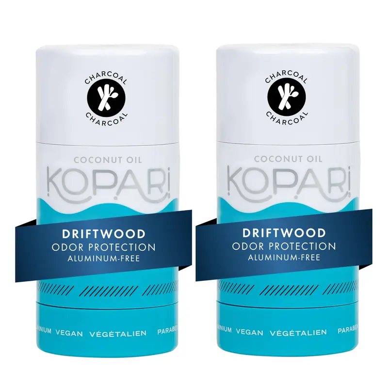 Kopari Déodorant Coco Sans Aluminium – Formule naturelle, duo Charbon 2 Pièces