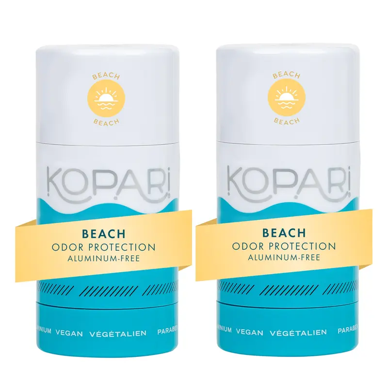 Kopari Déodorant Coco Sans Aluminium – Lot Plage 2 Bouteilles, Naturel et Sans Parabènes