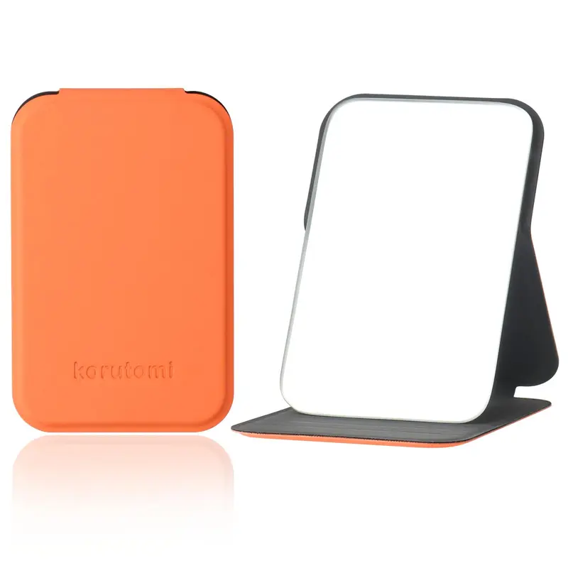 Korutomi Miroir de Poche Ultra Fin Orange – Voyage et Compacité