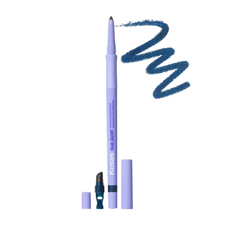 Kosas Soulgazer Gel Eyeliner (Cosmic) – Crayon Gel Waterproof Retractable avec Acide Hyaluronique – Teinte Bleu Profond Satin