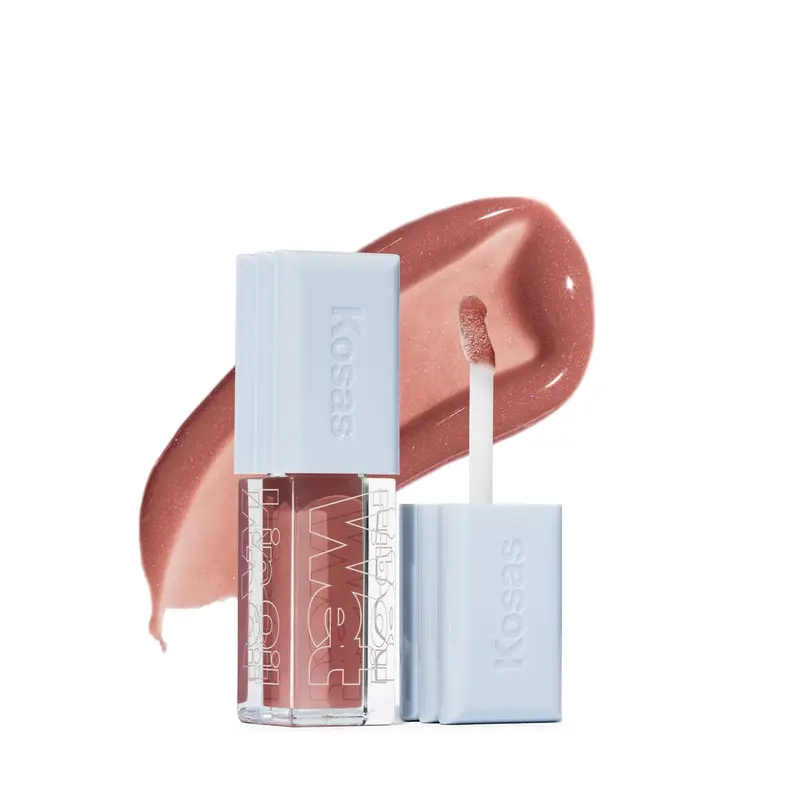 Kosas Wet Lip Oil Gloss – Hydratant Lèvres et Effet Pulpeux avec Acide Hyaluronique et Peptides (Unbuttoned)