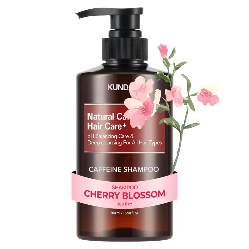 KUNDAL Shampoing Caféine – Cuir Chevelu Frais, Sans Sulfates, Menthol & Extraits Botaniques – Cheveux Plus Pleins – 500 ml – Idée Cadeau