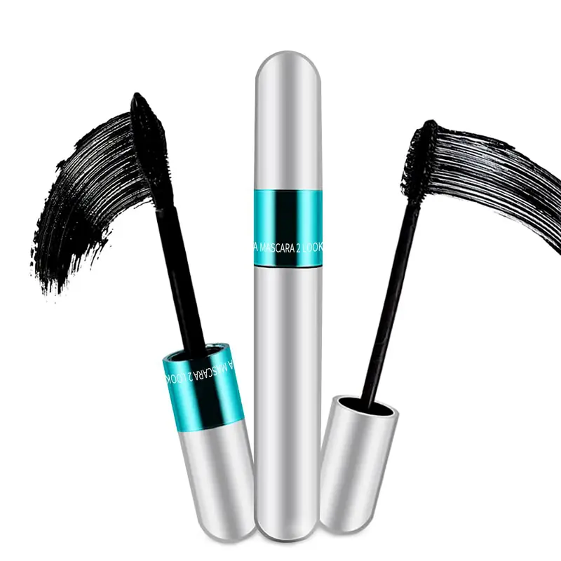 KUNSHNBEI VIBELY Mascara 2-en-1 – Longueur 5x, Fibres Silk 4D, Imperméable, Sans Grumeaux